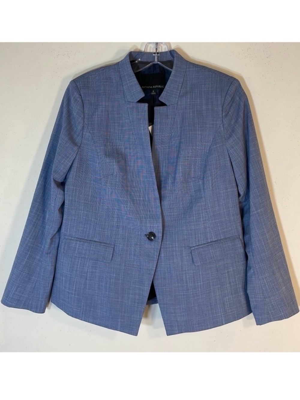 Banana Republic Inverted Collar Cutaway Blue Blazer. 6. NWT. $178!